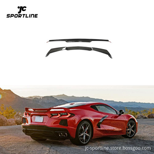 Carbon Fiber Rear Spoiler Lid for Chevrolet Corvette C8 Stingray 2020-2021